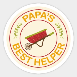 Papa's Best Helper Daddy Gift For Kids 3 to 7 Years Sticker